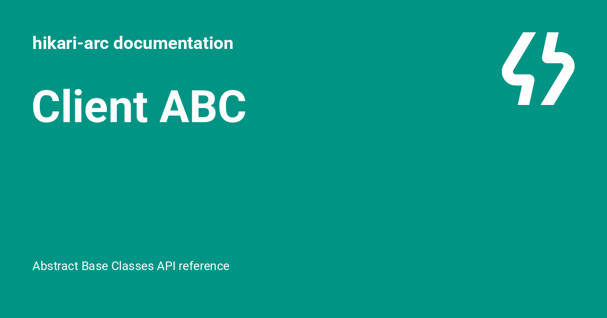 Abc Client Client ABC - hikari-arc documentation