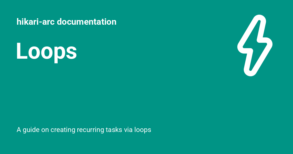 Loops hikari arc documentation